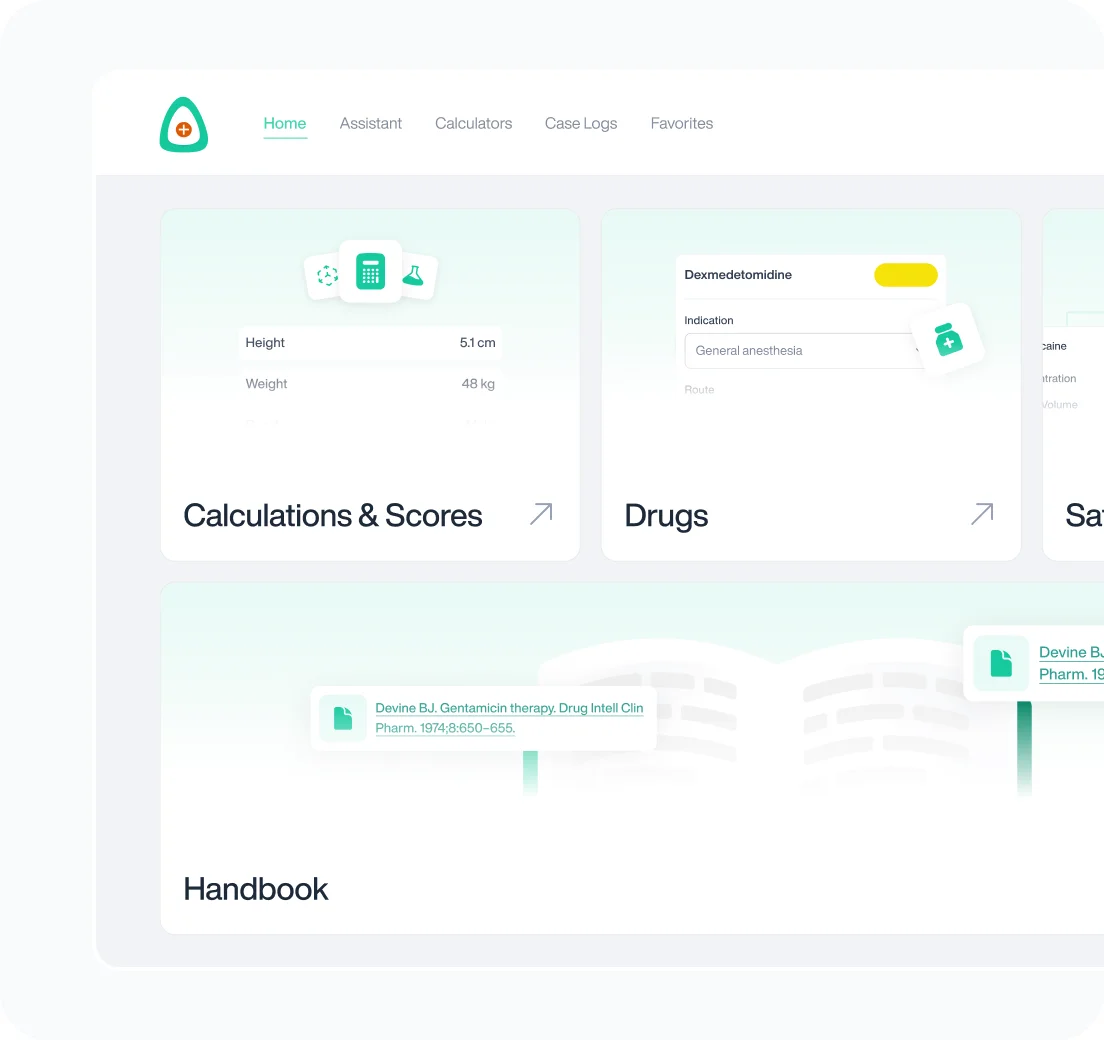 Redesigned web platform home with calculators, drugs and handbook