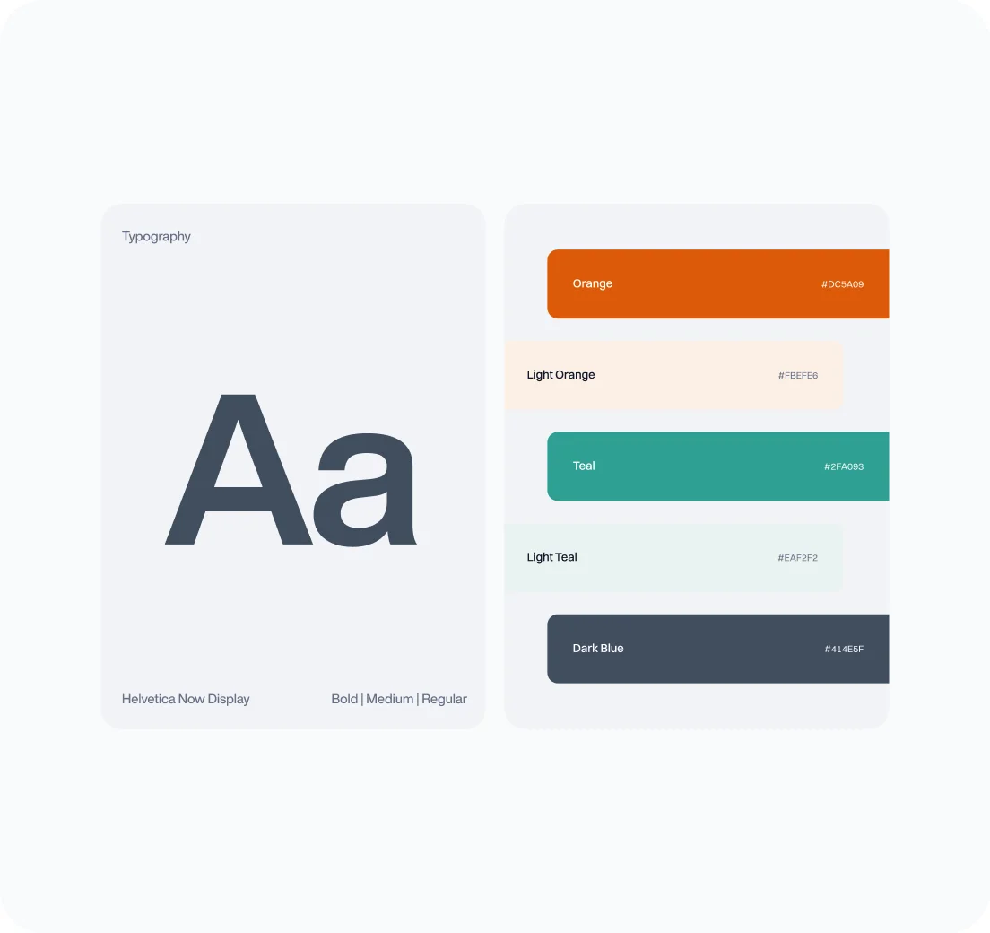 AnesthesiaOne typography and colour palette