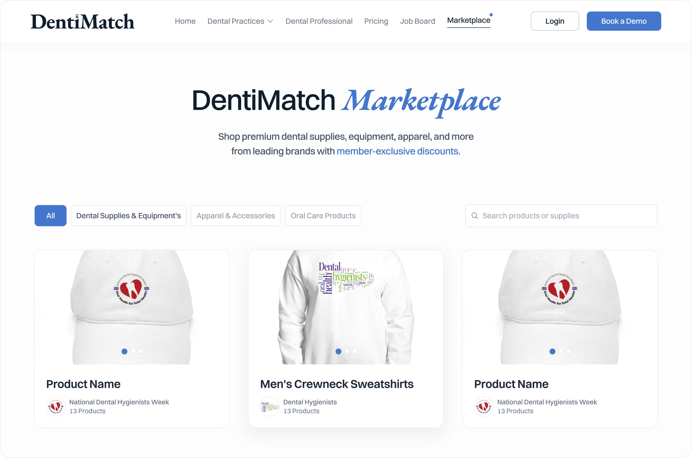 The DentiMatch Marketplace: premium dental supplies with member-exclusive discounts