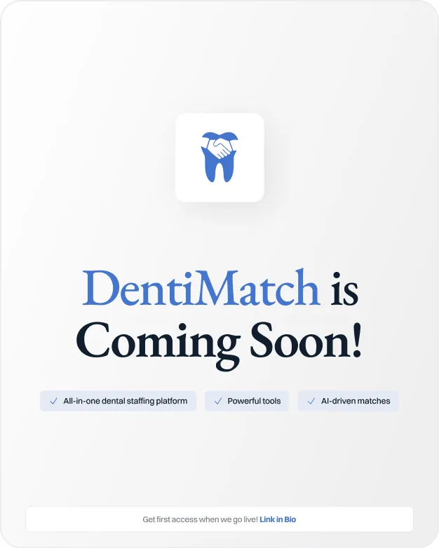 Instagram post: “DentiMatch is Coming Soon!”